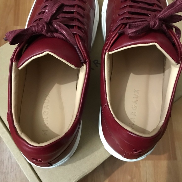 NIB Margaux NY The Sneaker in Burgundy Calf - Size 38.5, 8-8.5 - Picture 6 of 10